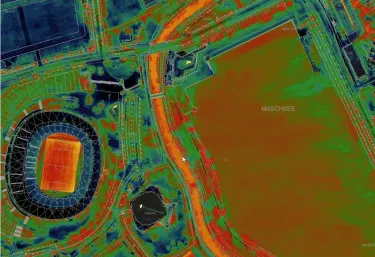 Wärmebild Maschsee und Hannover 96 Stadion